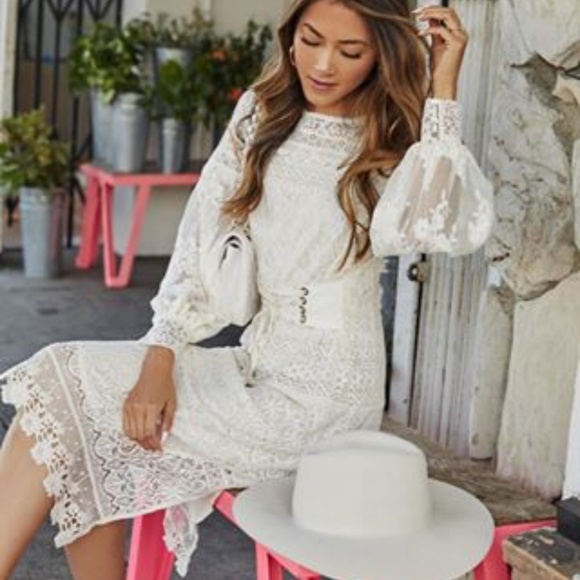 Spell & the Gypsy Collective Dawn Lace Belted Mid wedding Boho Romantic 2XS